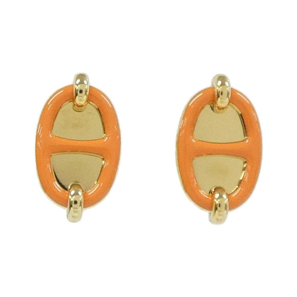 HERMES Orange Earrings